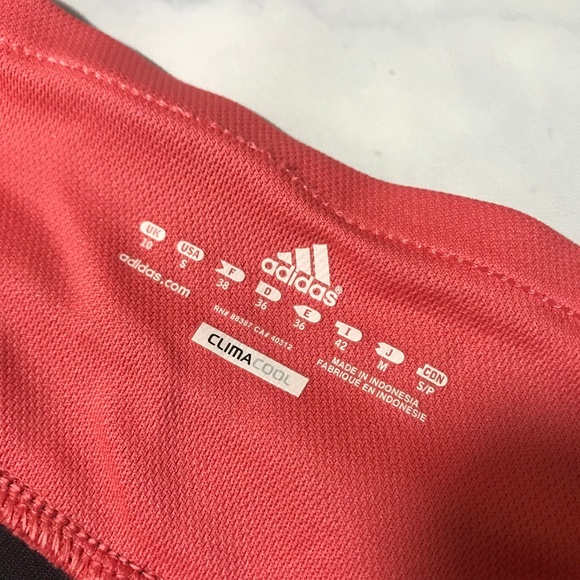 Adidas Grey & Coral Pink Loose Fit Workout Capris - Picture 6 of 9